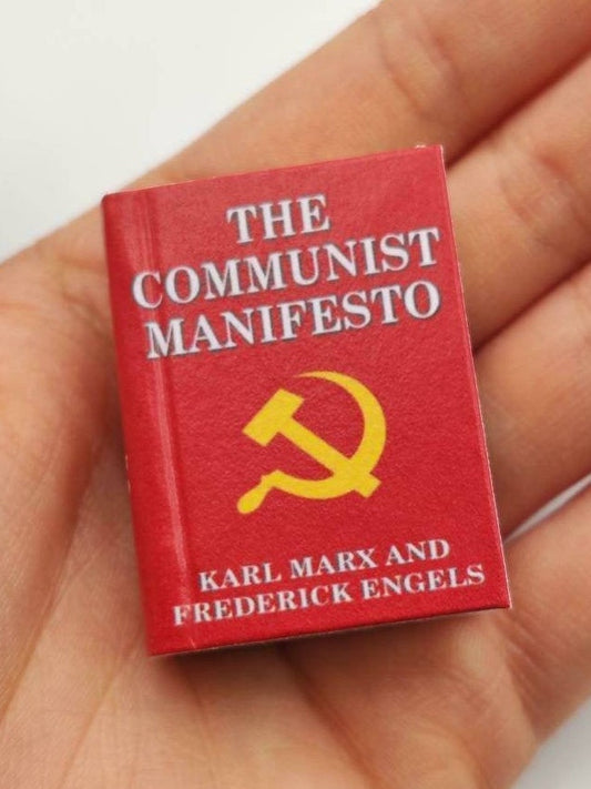 The Communist Manifesto by Karl Marx and Frederick Engels Dollhouse Microminiature Paperback