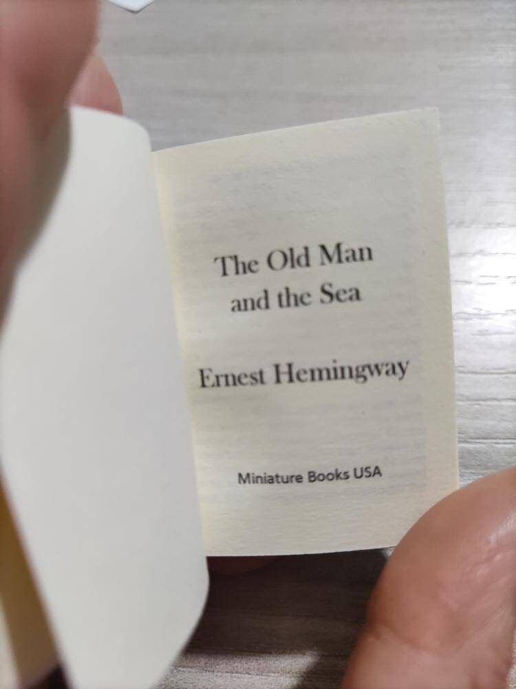 The Old Man and the Sea by Ernest Hemingway Miniature Book Paperback