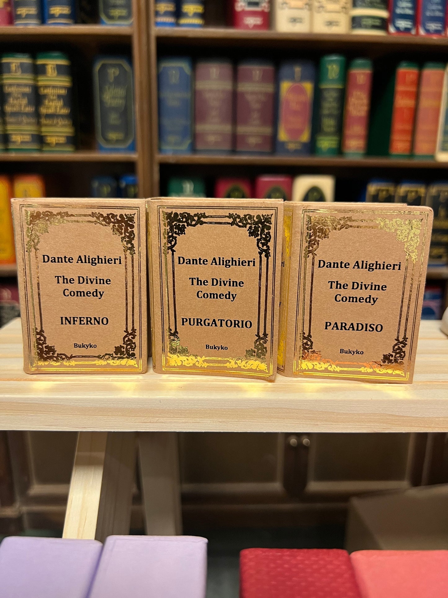 The Divine Comedy by Dante Alighieri 3 Volume Set: Inferno, Purgatorio and Paradiso Miniature Book Series