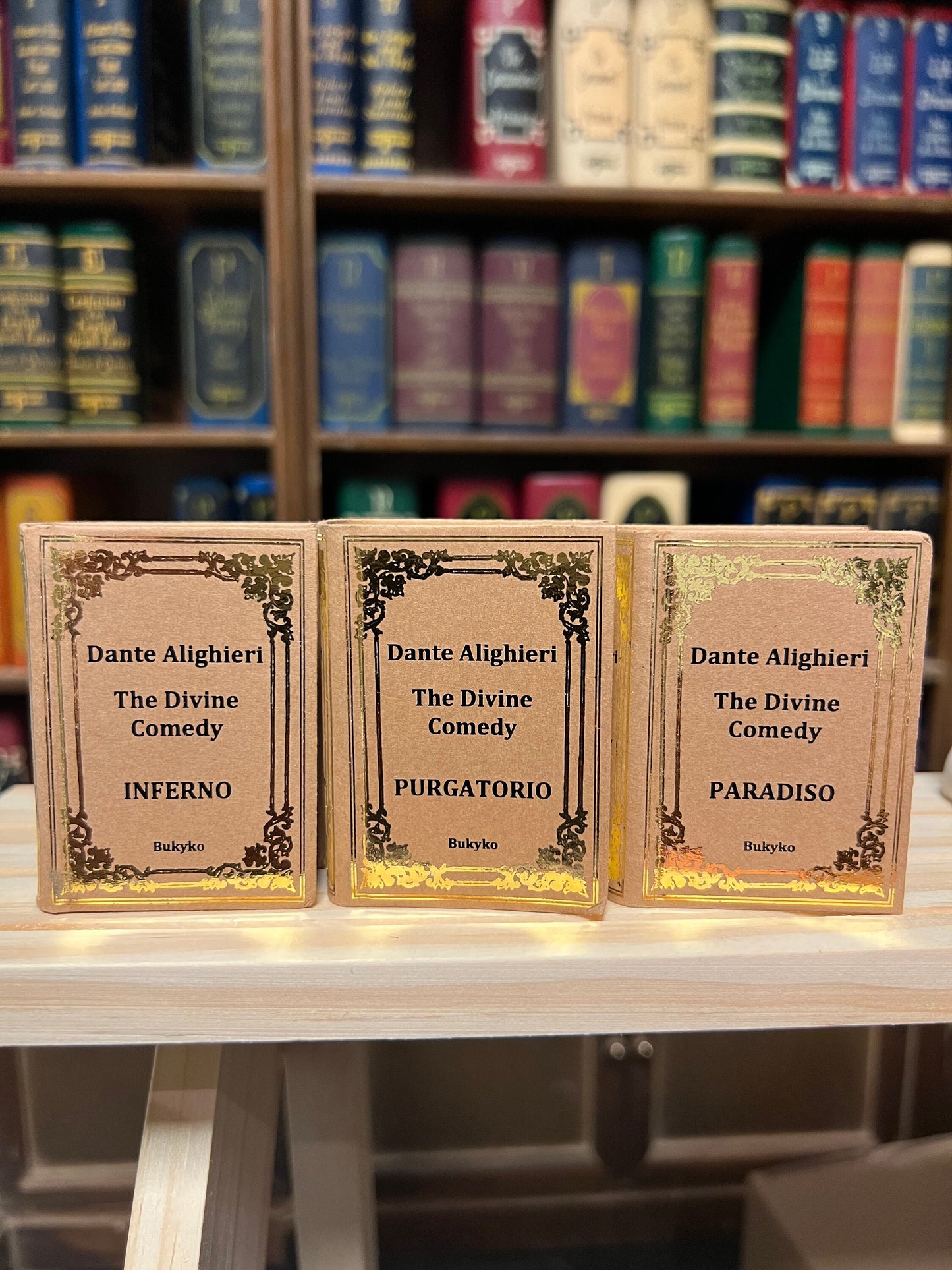 The Divine Comedy by Dante Alighieri 3 Volume Set: Inferno, Purgatorio and Paradiso Miniature Book Series